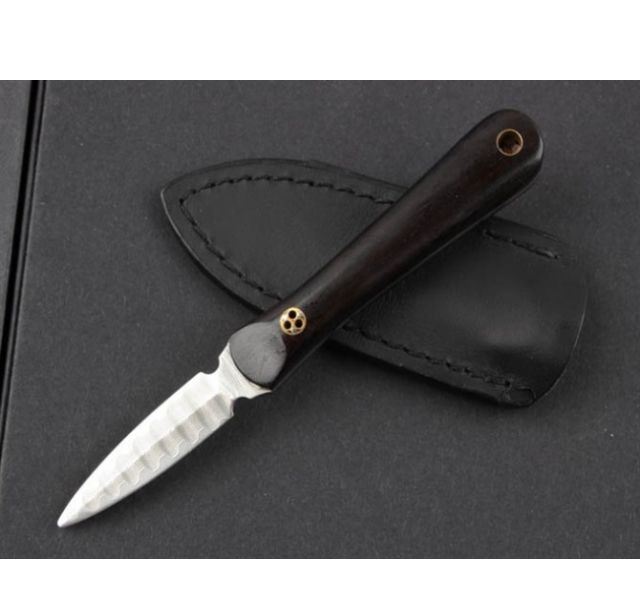 黑檀花梨-大马士革茶刀