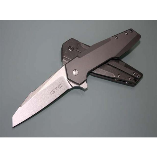 正品GTC-超音速折刀（刃石洗柄钛版）