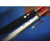 双人附镖开山刀（木柄）70cm