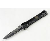 电筒柄警用快开折刀