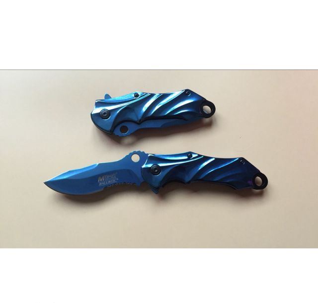 勃朗宁B49深蓝半齿折刀