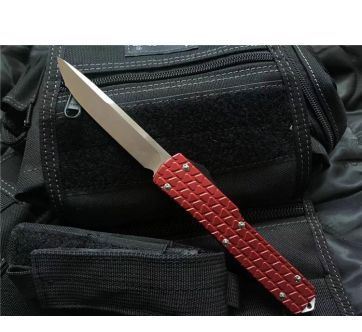 微技术121直跳刀水滴头红色柄