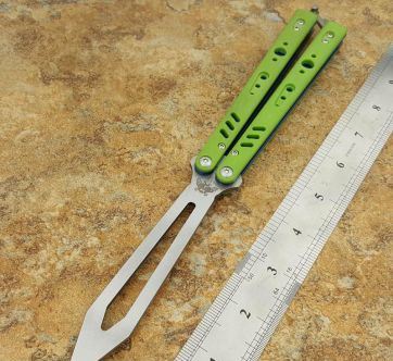 the one BRS蝴蝶练习甩刀（绿G10柄）