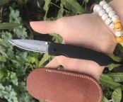 大马士革飞鸟碳纤香刀