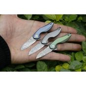 大马士革JJ005钛柄快开折刀