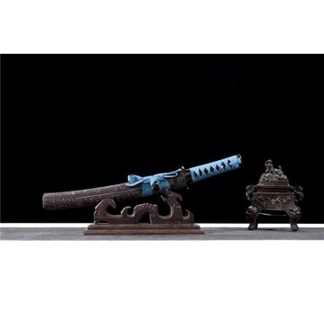 小武藏花纹钢版武士短刀