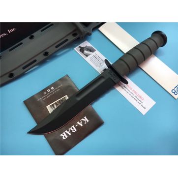 美国Kabar卡巴5012半齿灰绿色战术直刀