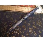 11寸蛇形意大利AKC古典跳刀(仿猛犸象牙柄)