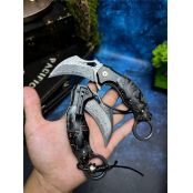 大马士革云鹰折叠爪刀