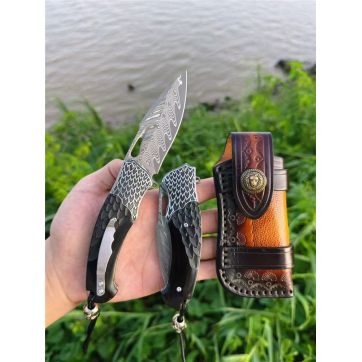 大马士革大漠雄鹰折刀