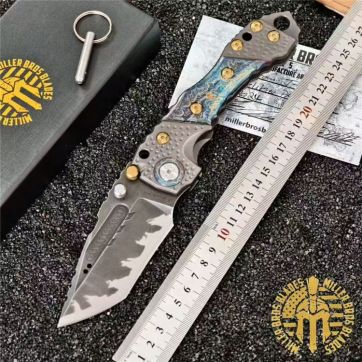 米勒兄弟烧钛闪电纹版T1重型折刀