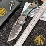 米勒兄弟烧钛闪电纹版T1重型折刀