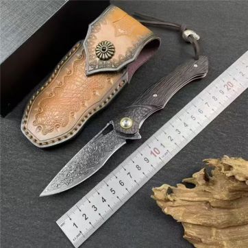 大马士革黑马折刀