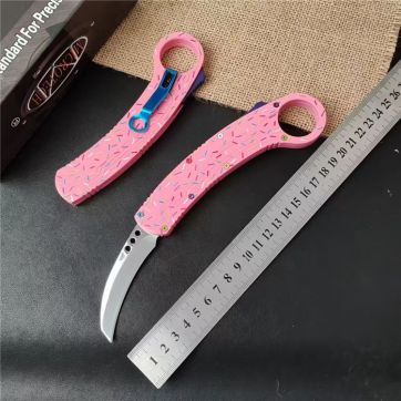 微技术甜甜圈红猛禽爪子跳刀