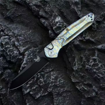 蝴蝶BM9400钛合金雷电纹侧开跳刀