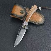 大马士革银钻折刀